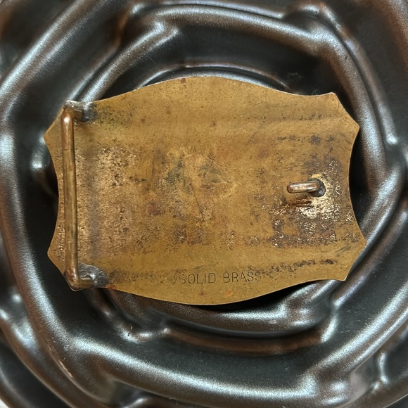 SOLID BRASS BOOTS BELT BUCKLE - Picture 2 of 10